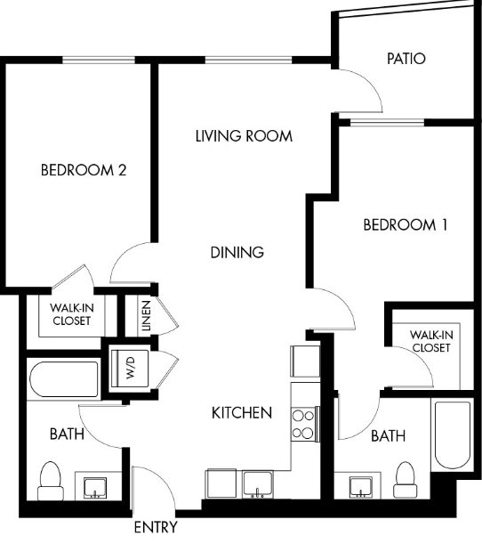 G12 Apartments_Los Angeles CA_Floor Plans_Two Bedroom Two Bathroom_7 G12 Apartments_Los Angeles CA_Floor Plans_Two Bedroom Two Bathroom_7